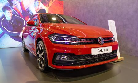 ATHENS, GREECE - NOVEMBER 15, 2019: Volkswagen Polo GTI at Aftokinisi Anytime 2019 Motor Show.のeditorial素材