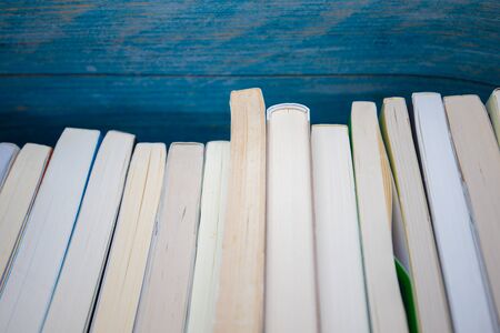 Neatly arranged booksの写真素材