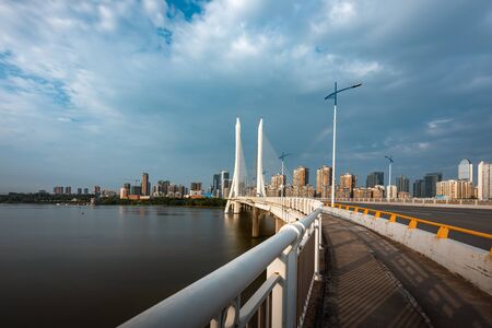 Cityscape of Hesheng Bridge in Huizhou, Chinaの写真素材