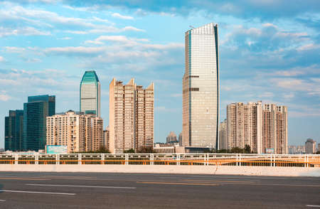 Cityscape of Hesheng Bridge in Huizhou, Chinaのeditorial素材