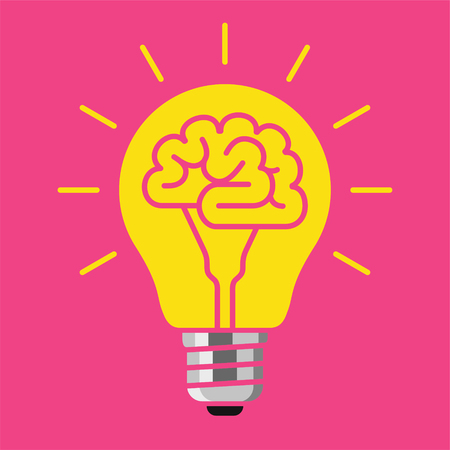 Brain bulb, Idea conceptのイラスト素材