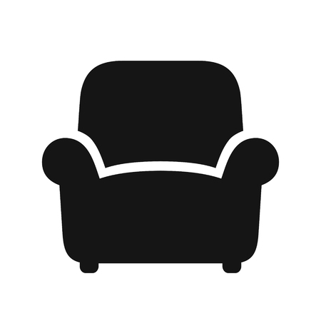 Armchair black iconのイラスト素材
