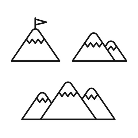 Mountain line iconのイラスト素材