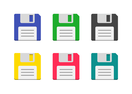 Colorful icons floppy diskのイラスト素材