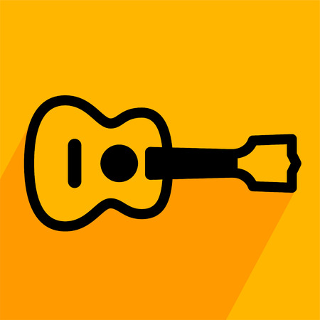 Acoustic guitar simple iconのイラスト素材