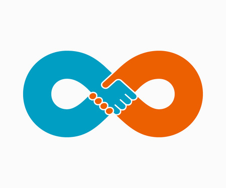 Handshake endless friendship signのイラスト素材