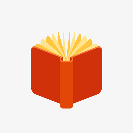 Red open book iconのイラスト素材