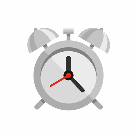 Steel polished alarm clock vector illustrationのイラスト素材