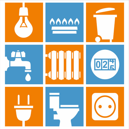 Utilities icons setのイラスト素材