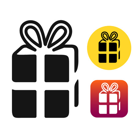 Gift of book wrapped with a ribbon, vector illustration iconのイラスト素材