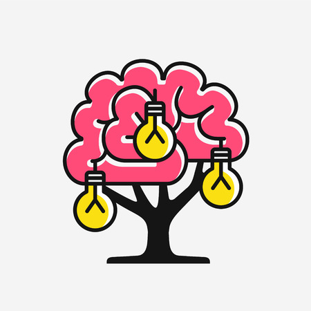 New ideas generation, concept of inventing ideas, vector illustrationのイラスト素材