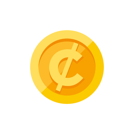 Cent, centavo from US dollar, the Canadian dollar, and the Mexican peso currency.のイラスト素材