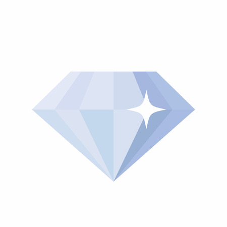 Diamond icon, simple flat vector illustration on white backgroundのイラスト素材