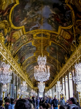 Hall of Mirrors  Palace of Versailles  Versailles Franceのeditorial素材