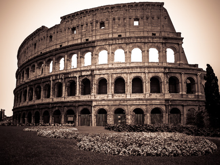 The Colosseum  Rome Italy  Vintageの写真素材