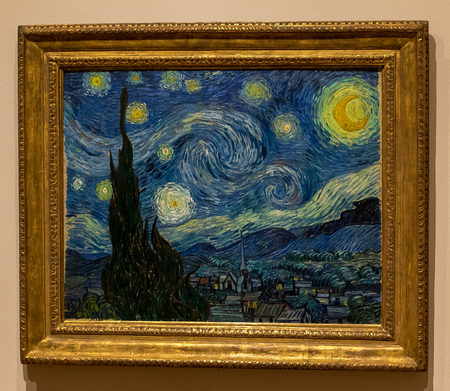 New York City MOMA - Starry Night, Vincent Van Goghのeditorial素材