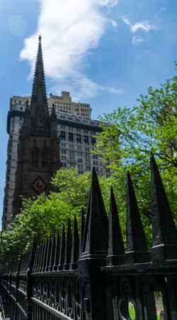 New York City Trinity Churchの写真素材
