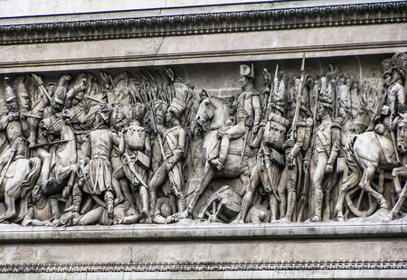 Paris, France - Arc De Triomphe-Friezeのeditorial素材
