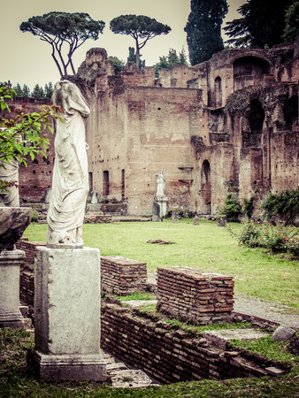 Rome, Italy - Roman Forum-Vestal Virginsのeditorial素材