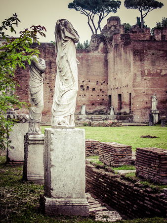Rome, Italy - Roman Forum-Vestal Virginsのeditorial素材