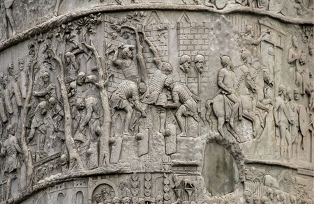 Rome, Italy - Forum of Trajan-Trajans Column Detailのeditorial素材