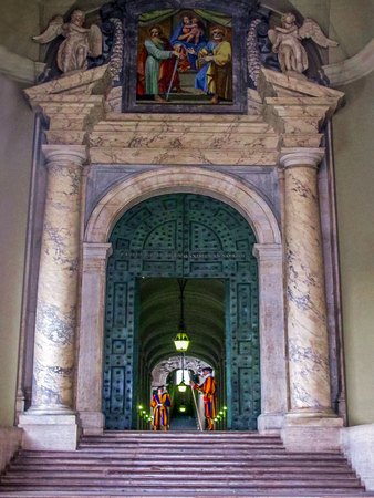 Vatican City - Saint Peters and Square-Swiss Guardのeditorial素材