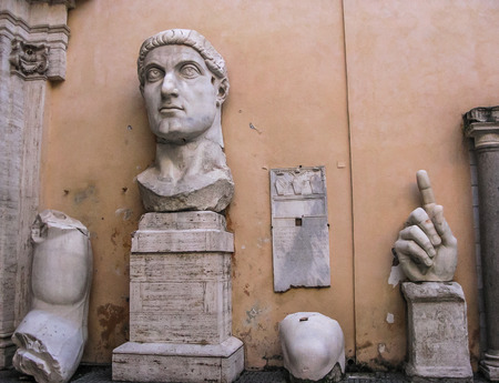 Rome, Italy - Capitoline Museum - Emperor Constantine's Headのeditorial素材