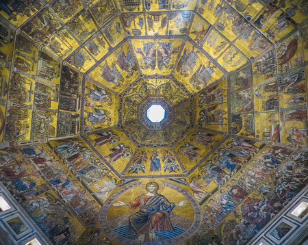 Florence, Italy - Florence Baptistry 13th Century Mosaic Ceilingのeditorial素材