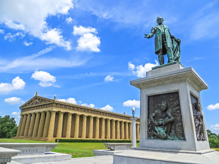 Nashville, TN USA - Centennial Park The Parthenon Replicaのeditorial素材