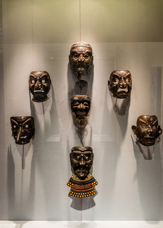 New York City The Met - Asian Masks Artifactsのeditorial素材