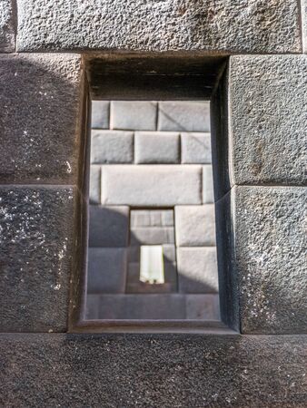 Sun Temple at Qoricancha and Santo Domingo in Cusco, Peru.の写真素材