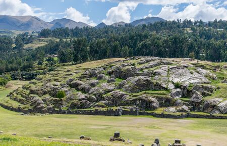 Sacsayhuaman rock formations at Cusco, Peru.の写真素材