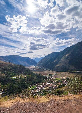 Entrance to the ancient Inca Valley outside of Pisac, Peru.の写真素材