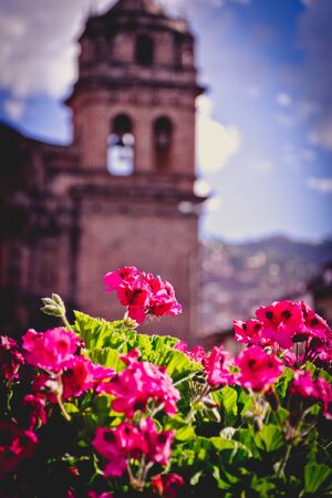 San Francisco cathedral in Cusco, Peru.の写真素材