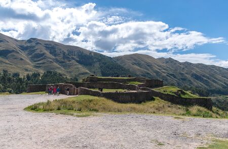 Inca outpost Paucartambo in Cusco, Peruの写真素材