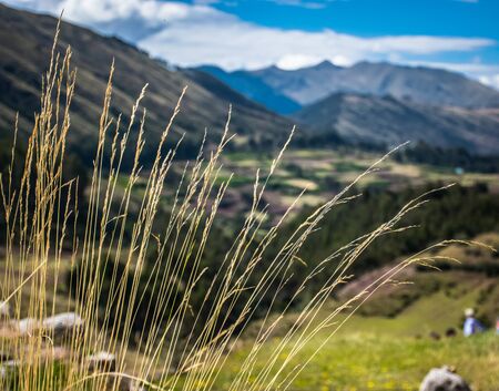 Mountains and valley outside of Cusco, Peru.の写真素材