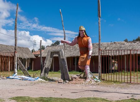 Folk art at shop outside of Cusco, Peruの写真素材