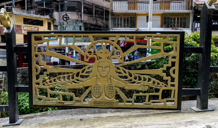 Pachamama Mother Earth displayed in Aguas Calientes in Peru outside of Machu Picchu.のeditorial素材