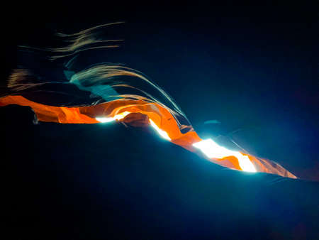 Upper Antelope Canyon Eye Rock Formation in Slot Canyonの写真素材