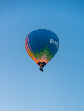 Hot Air Balloons Over Love Valley in Cappadocia, Turkey at Dawn.の写真素材