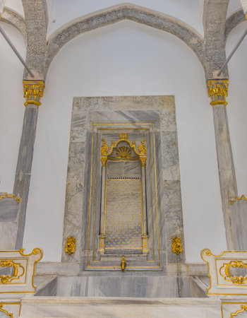 Topkapi Palace's Harem Sultan's Private Bath in Istanbul, Turkey.のeditorial素材