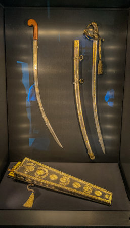 Topkapi Palace's Imperial Treasury's Armory in Istanbul, Turkey.のeditorial素材