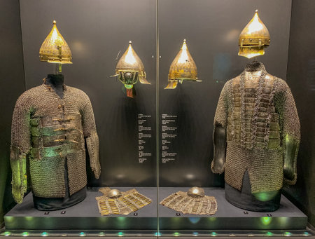 Topkapi Palace's Imperial Treasury's Armory in Istanbul, Turkey.のeditorial素材