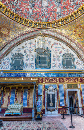Topkapi Palace's Harem Imperial Hall in Istanbul, Turkey.のeditorial素材