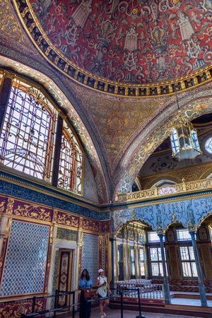 Topkapi Palace's Harem Imperial Hall in Istanbul, Turkey.のeditorial素材