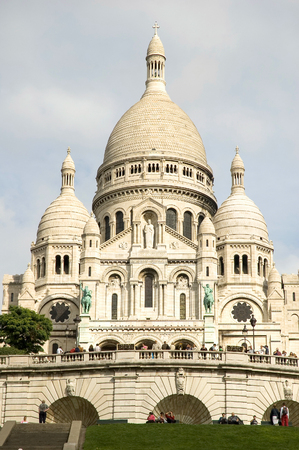 Basilica Sacre Coeur on Montmartre, Parisの写真素材