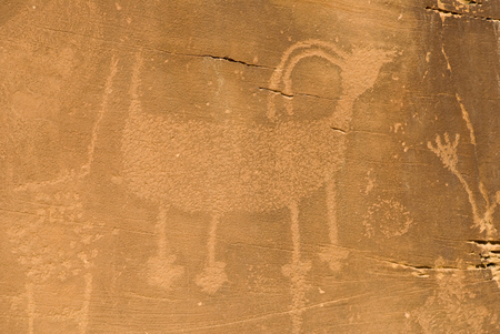 Petroglyph within the Dinosaur National Monument located right outside of Vernal, Utah.の写真素材