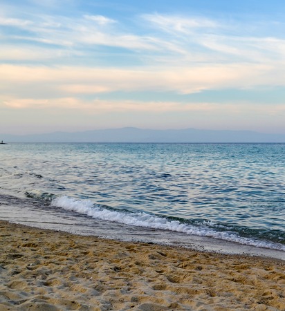 Calm sea in the early morning. Greece, Halkidiki, Kassandraの写真素材