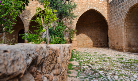 Archway of Ayia Napa Monastery, Cyprus.の写真素材