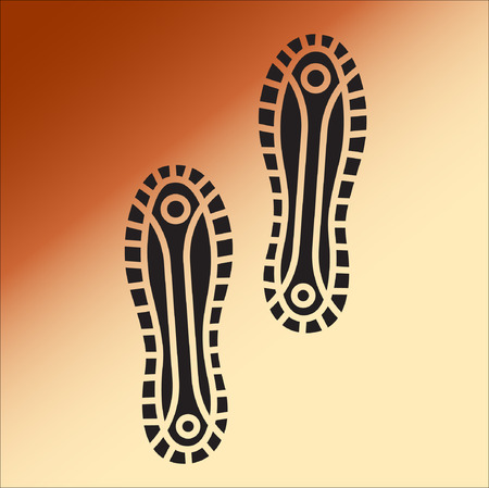 Black Imprint soles shoes, Illustrationのイラスト素材